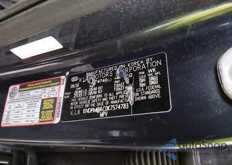 2019 Kia Sportage Lx z USA, uszkodzony, nr VIN KNDPMCAC0K7574783